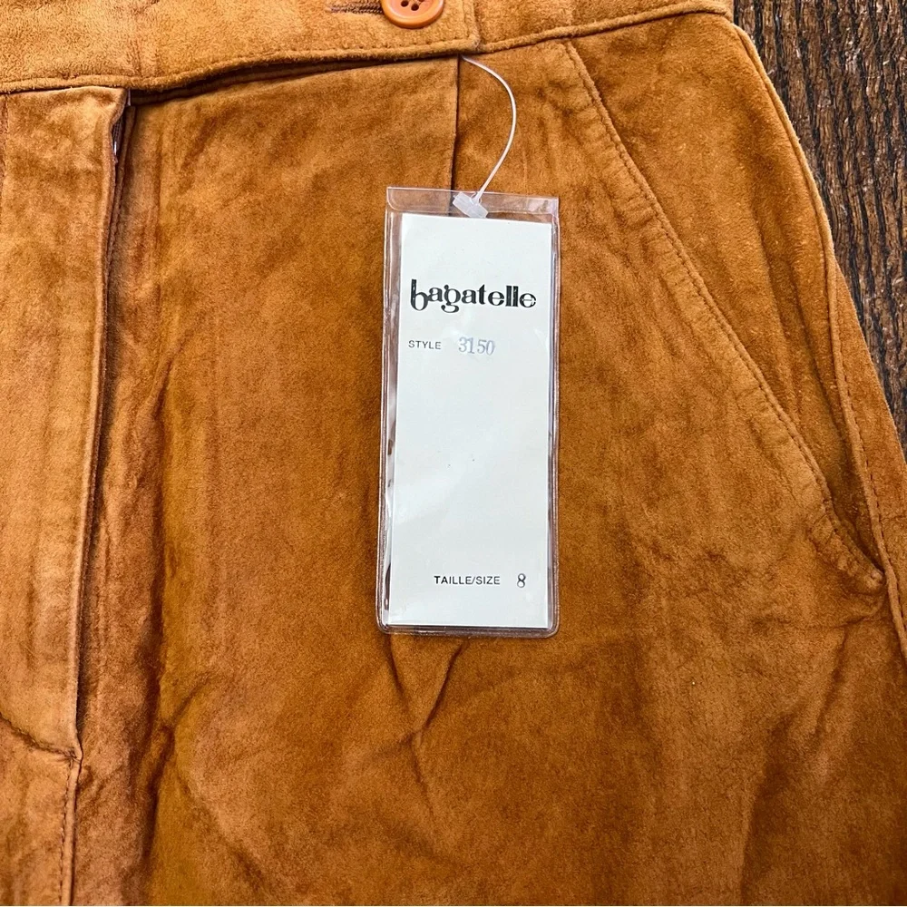 Vintage Bagatelle Arlington Avenue Leather 2 Piece Skirt Suit Top Large Skirt 8